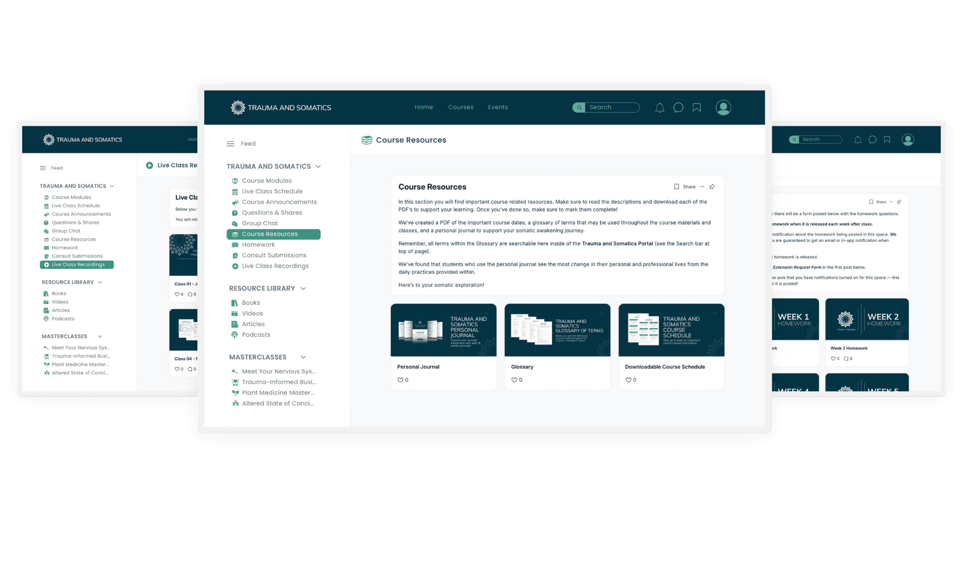 The course portal